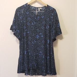 Cato Pleat Detail Tunic Blouse, Sz 14/16